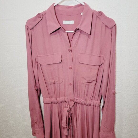 Equipment Jacquot Mesa Rose Mido button down utility dress - Picture 3 of 13